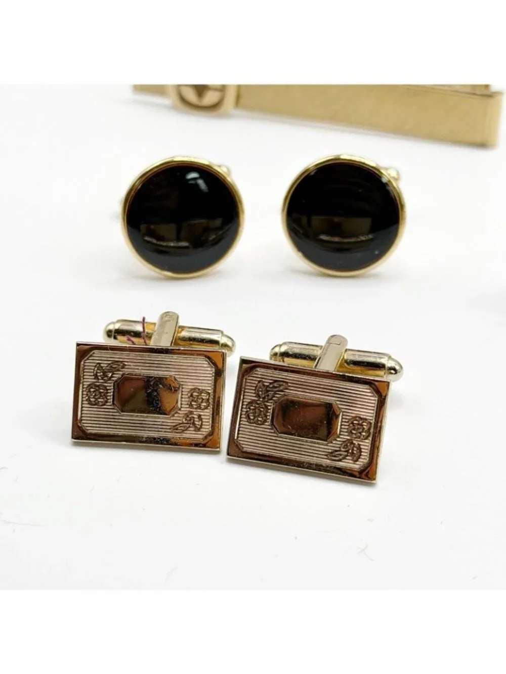Lot Of 11 Cufflinks And 2 Tie Clips Swank, Simmons, Unsigned, Kreisler‎